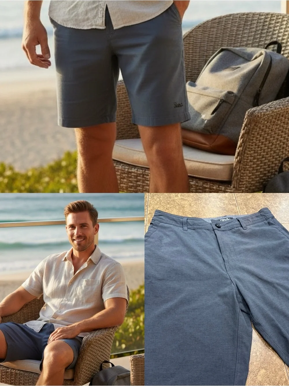 O’Neill Hybrid Walk Shorts Blue Performance Stretch Men’s Size 30